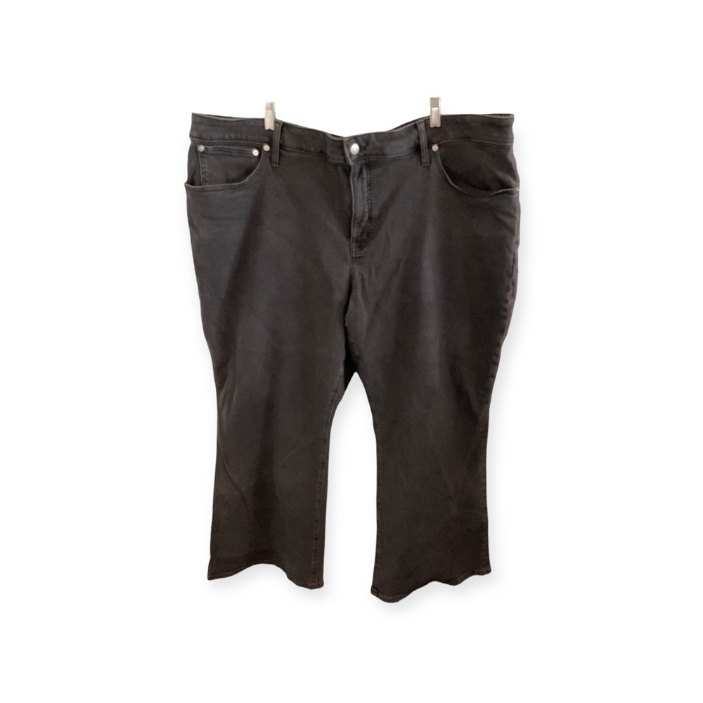 Women’s gray Madewell mid-rise kickback jeans, size 28w